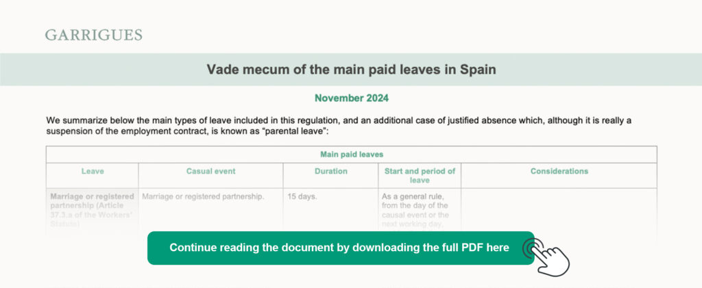 paid leave Spain